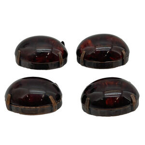 Decorative Brown Garment Button w/ Metal Handle Sewing Craft Clothes Accessory